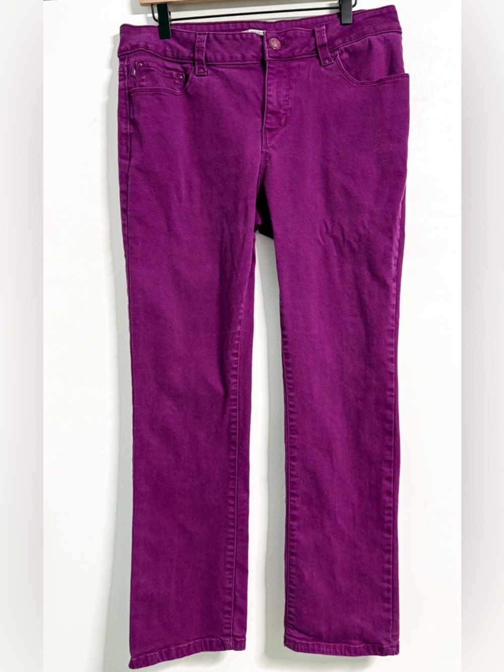 Lee Perfect Fit Plum Straight Leg Jeans 16M Stretch Denim